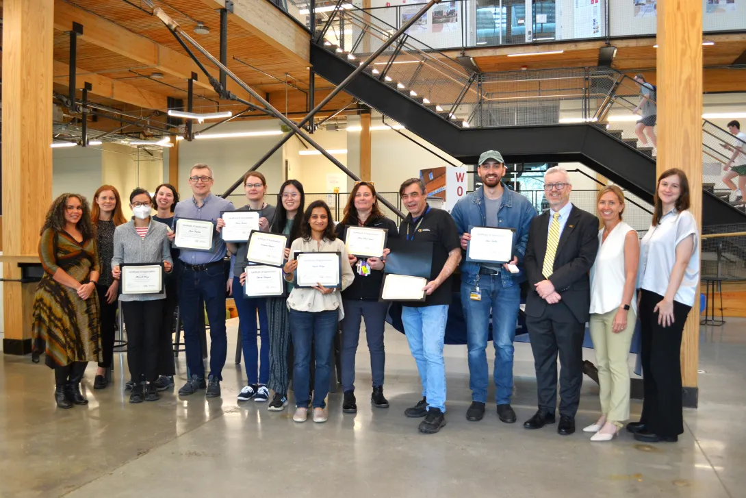 Group of individuals involved in the My Green Lab certification program April 2025.