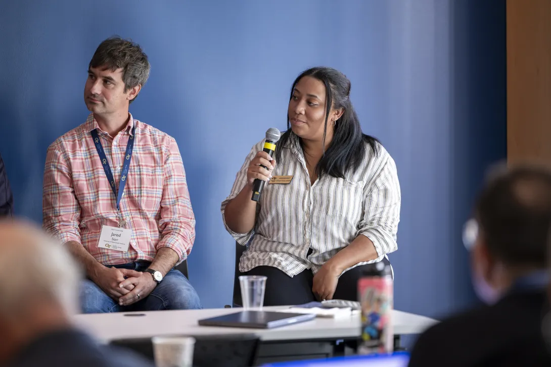 Jordann Britt, Strategic Energy Institute Program Manager participates in a panel of Bridge-Builder Fellows at the 2026 UEILC Annual Summit